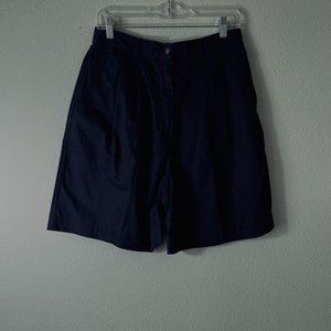 MARSH LANDING WOMENS 100% COTTON WALKING/CASUAL SHORTS SZ 12 BLUE PLEATED